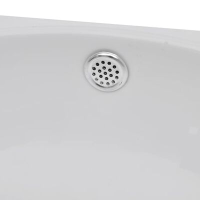 vidaXL Ceramiczna umywalka z otworem przelewowym i na kran, biała
