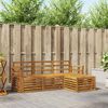 vidaXL Zestawy sof 4 pcs Naturalny Lite Drewno Akacji