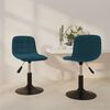 vidaXL Obrotowe krzesła stołowe, 2 szt., niebieskie, aksamitne