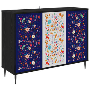 vidaXL Bufet MAINZ Czarny dąb 102 x 33 x 76 cm Drewno inżynieryjne