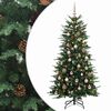 vidaXL Sztuczna choinka z zawiasami 150 cm 150 LED Ciepła biel