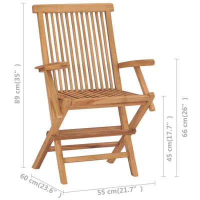 vidaXL Krzesła ogrodowe z jasnozielonymi poduszkami, 2 szt., tekowe