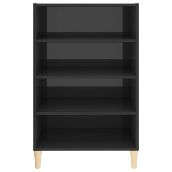 vidaXL Szafka na wysoki połysk, szara, 57x35x90 cm