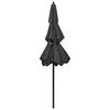 vidaXL 3-poziomowy parasol na aluminiowym słupku, antracytowy, 2,5 m