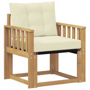 vidaXL Sofa na zewnątrz Drewno akacji i tekstylen Biały