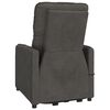 vidaXL Podnoszony fotel masujący, ciemnoszary, obity mikrofibrą