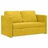 vidaXL Sofa podłogowa 2-w-1, ciemnoż&oacute;łta, 122x204x55 cm, aksamit