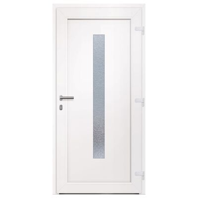 vidaXL Drzwi wejściowe, białe, 98x208 cm, PVC