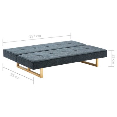 vidaXL Sofa rozkładana, tapicerowana materiałem, ciemnoszara