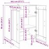 vidaXL Bufet Stare drewno 69,5 x 34 x 90 cm Materiał drewnopochodny