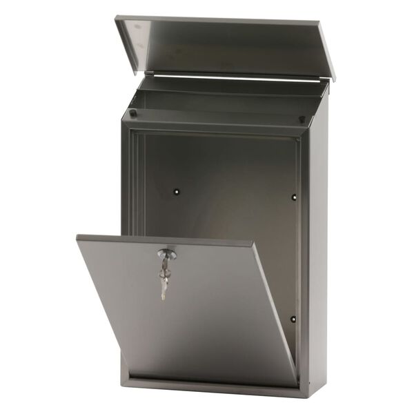 V-Part Skrzynka na listy Toledon, matowa stal nierdzewna