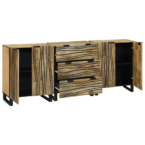 vidaXL Zestaw mebli łazienkowych 3 pcs Brązowy Materiał drewnopochodny