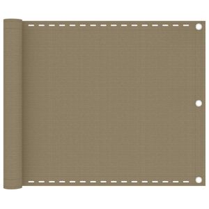 vidaXL Parawan balkonowy, kolor taupe, 75x300 cm, HDPE