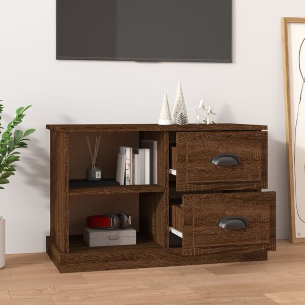 vidaXL Szafka pod TV, brązowy dąb, 73x35,5x47,5 cm