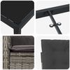 vidaXL Zestaw do jadalni w ogrodzie z poduszką 7 pcs Szary polirattan
