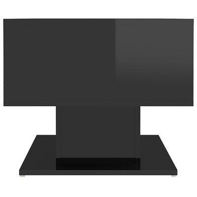 vidaXL Stolik kawowy, czarny, wysoki połysk, 103,5x50x44,5 cm, płyta