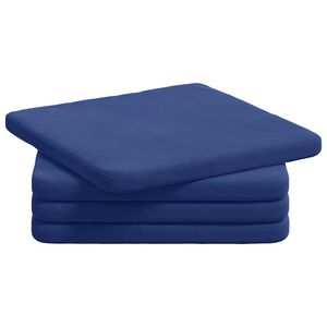 vidaXL Poduszki na siedziska 4 szt. Aksamit Niebieski policyjny