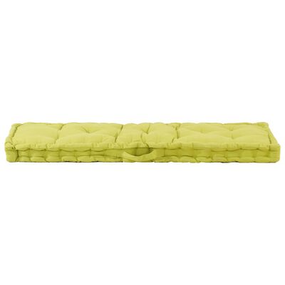 vidaXL Poduszka na podłogę lub palety, bawełna, 120x40x7 cm, zielona