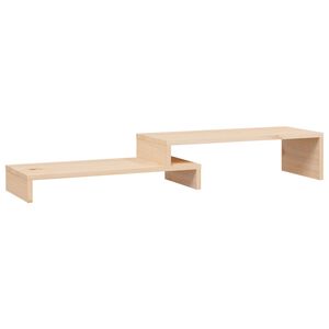 vidaXL Podstawka na monitor, (52-101)x22x14 cm, lite drewno sosnowe