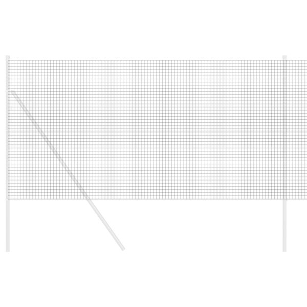 vidaXL Spawana siatka ogrodzeniowa Szary 1.4 x 25 m Stal