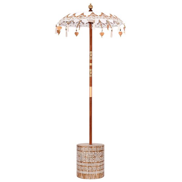 vidaXL Baliński Parasol z Bazą Kremowy 95 x 95 x 260 cm