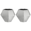 vidaXL Donica 2 pcs Srebrny 50 x 50 x 40 cm Stal Galwanizowana