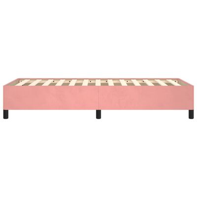 vidaXL Rama łóżka, różowa, 90 x 200 cm, tapicerowana aksamitem