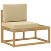 vidaXL Sofa końcowa na zewnątrz z poduszką Biały 91 x 63 x 73 cm