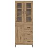 vidaXL Highboard 2 pcs Dąb rzemieślniczy Materiał drewnopochodny