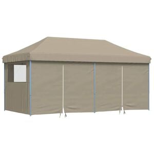 vidaXL Namiot Imprezowy Pop-up 580 x 292 x 315 cm Szarobeżowy