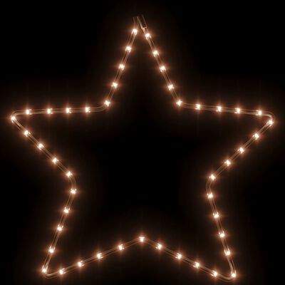 vidaXL Świąteczna dekoracja w kształcie gwiazdy, 48 LED, ciepła biel