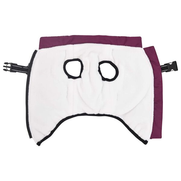 vidaXL Kurtka dla Psa z uprzężą Fioletowy L40 Runo i poliester