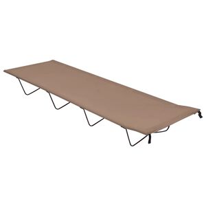 vidaXL Ł&oacute;żko polowe, 180x60x19 cm, tkanina Oxford i stal, kolor taupe