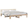 vidaXL Ramka ł&oacute;żka Naturalny 200 x 200 cm Lite drewno sosnowe