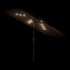 vidaXL Parasol ogrodowy z LED, stalowy słupek, brązowy, 300x200x250 cm