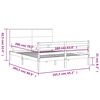 vidaXL Rama ł&oacute;żka z wezgłowiem, 160x200 cm, lite drewno