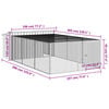 vidaXL Domek dla psa z wybiegiem antracytowy 197x396x110 cm ocynkowana stal
