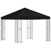 vidaXL Altana 3 x 3 m Czarny Poliester i Stal 190 gsm