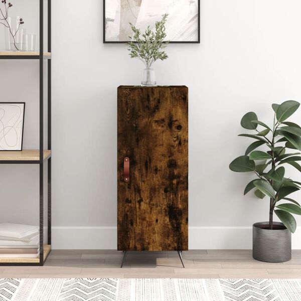 vidaXL Szafka, przydymiony dąb, 34,5x34x90 cm, materiał drewnopochodny