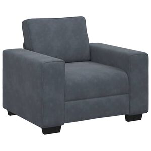 vidaXL Sofa Fotel Ciemnoszary 100x77x82 cm Aksamit