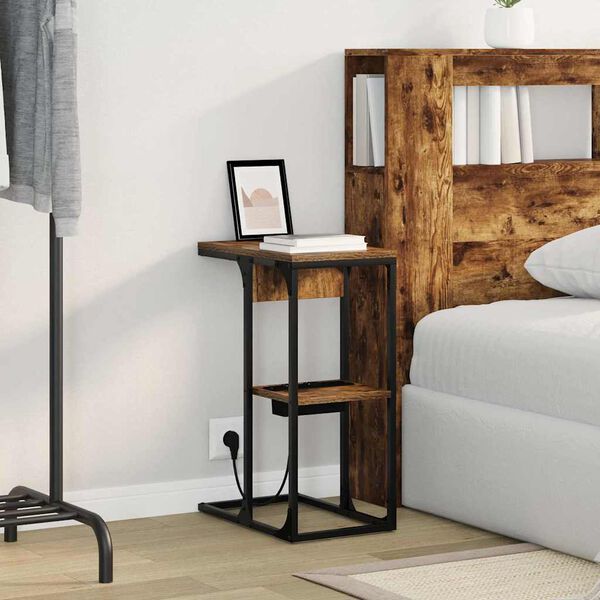 vidaXL Szafka Nocna Dąb wędzony 41,5 x 26 x 60,5 cm