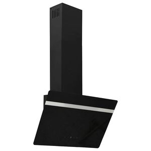 vidaXL Ścienny okap kuchenny, 60 cm, stal i hartowane szkło, czarny