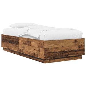 vidaXL Ramka ł&oacute;żka Stare drewno 80 x 200 cm Drewno inżynieryjne