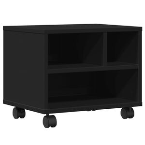 vidaXL Stojak pod drukarkę, z kółkami, czarny, 41 x 32 x 34,5 cm