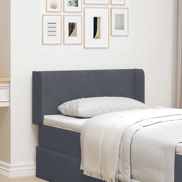 vidaXL Ucho Głowy Szary 40,5 x 40,5 x 4 cm Aksamit