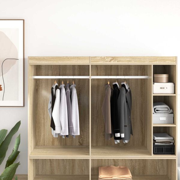 vidaXL Drążek do szafy 2 pcs Srebrny 764 x 15 x 29 mm Stop Aluminium