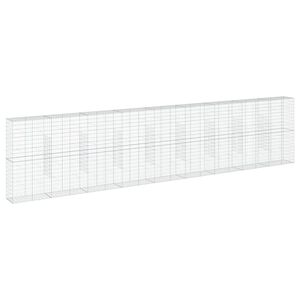 vidaXL Kosz gabionowy z pokrywą, 900x50x200 cm, galwanizowane żelazo