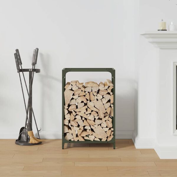 vidaXL Stojak na drewno opałowe Stal walcowana na zimno