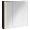 vidaXL Szafka z lustrem do łazienki Czarny Dąb 73.5 x 15.5 x 70 cm