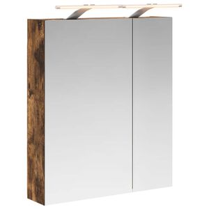 vidaXL Szafka z lustrem do łazienki Dąb wędzony 60 x 14,5 x 70 cm